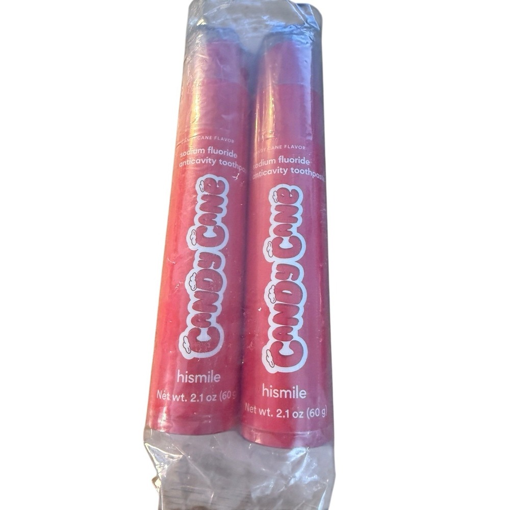 Hismile Candy Cane Flavored‎ Toothpaste 2.12oz Fluoride Formula 2 pack